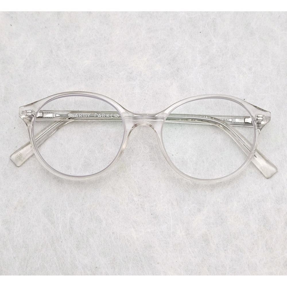 EUC Warby Parker Farris 500 Clear Crystal Eyeglasses Frame 50-18-140 Eyewear